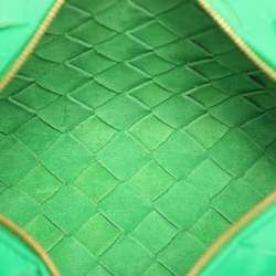 Bottega Veneta Green Intrecciato Leather Mini Loop Camera Crossbody Bag