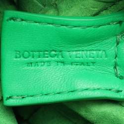 Bottega Veneta Green Intrecciato Leather Mini Loop Camera Crossbody Bag