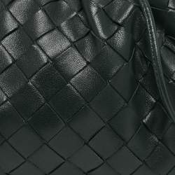 Bottega Veneta Dark Green Intrecciato Leather Mini The Pouch Bag