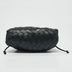 Bottega Veneta Dark Green Intrecciato Leather Mini The Pouch Bag