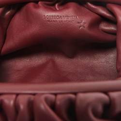 Bottega Veneta Burgundy Leather Mini The Pouch Clutch 
