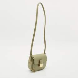 Bottega Veneta Travertine Leather Mini Desiree Crossbody Bag