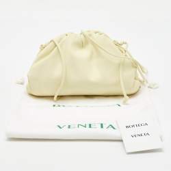 Bottega Veneta Light Yellow Leather Mini The Pouch Bag