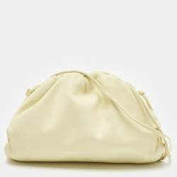 Bottega Veneta Light Yellow Leather Mini The Pouch Bag