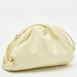 Bottega Veneta Light Yellow Leather Mini The Pouch Bag