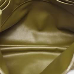 Bottega Veneta Olive Green Intrecciato Leather Zip Pouch