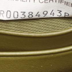 Bottega Veneta Olive Green Intrecciato Leather Zip Pouch