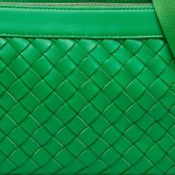 Bottega Veneta Green Intrecciato Leather Duo Shoulder Bag