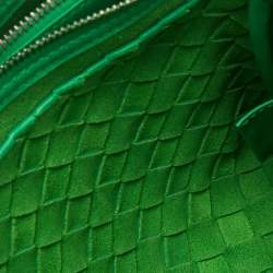 Bottega Veneta Green Intrecciato Leather Duo Shoulder Bag