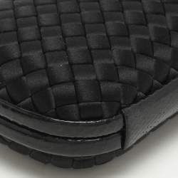 Bottega Veneta Black Intrecciato Satin and Ayers Impero Stretch Knot Clutch