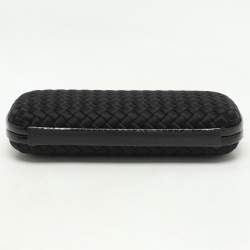 Bottega Veneta Black Intrecciato Satin and Ayers Impero Stretch Knot Clutch