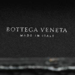 Bottega Veneta Black Intrecciato Satin and Ayers Impero Stretch Knot Clutch