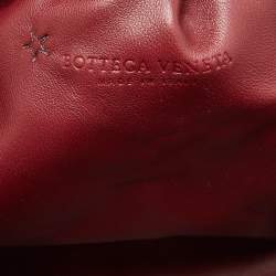 مملوكة مسبقًا Bottega Veneta Burgundy Intrecciato Leather Teen Pouch Clutch