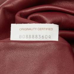 مملوكة مسبقًا Bottega Veneta Burgundy Intrecciato Leather Teen Pouch Clutch