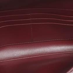 Pre Owned Bottega Veneta Burgundy Intrecciato Leather Medium Andiamo Clutch