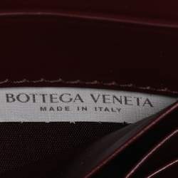 Pre Owned Bottega Veneta Burgundy Intrecciato Leather Medium Andiamo Clutch