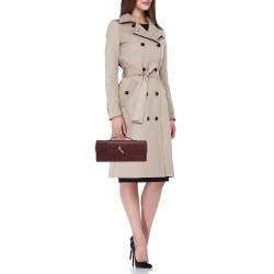 Pre Owned Bottega Veneta Burgundy Intrecciato Leather Medium Andiamo Clutch