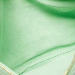 Pre Owned Bottega Veneta Green Suede Small Turn Pouch