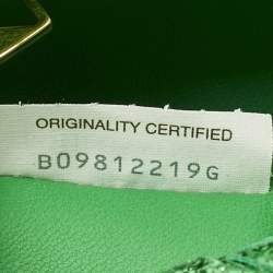 Pre Owned Bottega Veneta Metallic Green Intrecciato Leather Mini Jodie Hobo