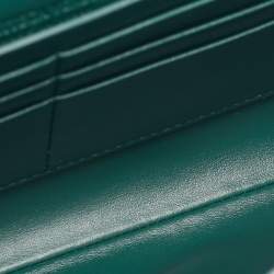 Pre Owned Bottega Veneta Green Intrecciato Leather Medium Andiamo Clutch