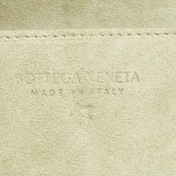 Pre Owned Bottega Veneta Travertine Intrecciato Leather Small Virgule Bag