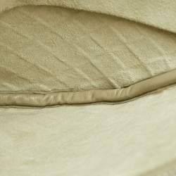 Pre Owned Bottega Veneta Travertine Intrecciato Leather Small Virgule Bag