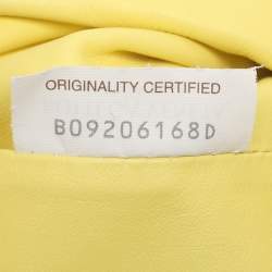 Pre Owned Bottega Veneta Lime Leather Large The Pouch Clutch