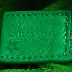 Pre Owned حقيبة كروس بوتيغا فينيتا لوب جلد أخضر صغيرة