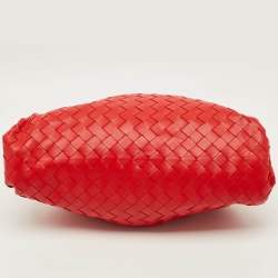 مملوكة مسبقًا حقيبة كلتش بوتيغا فينيتا بوش كلاسيكية جلد إنتريشياتو أحمر