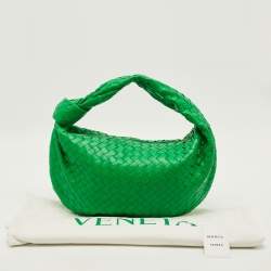 مملوكة مسبقًا Bottega Veneta Jodie Classic Green Intrecciato Leather Hobo