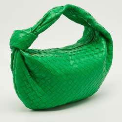مملوكة مسبقًا Bottega Veneta Jodie Classic Green Intrecciato Leather Hobo