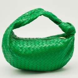 مملوكة مسبقًا Bottega Veneta Jodie Classic Green Intrecciato Leather Hobo