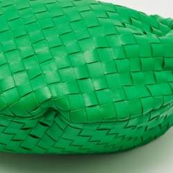 مملوكة مسبقًا Bottega Veneta Jodie Classic Green Intrecciato Leather Hobo