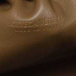 Pre Owned Bottega Veneta Tan Leather Mini Clutch Bag