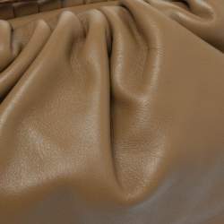 Pre Owned Bottega Veneta Tan Leather Mini Clutch Bag
