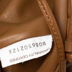 Pre Owned Bottega Veneta Tan Leather Mini Clutch Bag