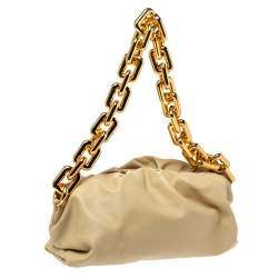 Bottega Veneta Beige Leather The Chain Pouch Bag