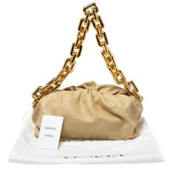 Bottega Veneta Beige Leather The Chain Pouch Bag