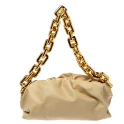 Bottega Veneta Beige Leather The Chain Pouch Bag