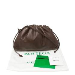 Pre Owned Bottega Veneta Brown Leather Mini Pouch Bag