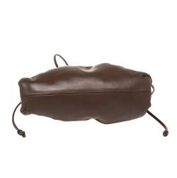 Pre Owned Bottega Veneta Brown Leather Mini Pouch Bag