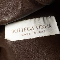 Pre Owned Bottega Veneta Brown Leather Mini Pouch Bag
