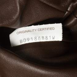 Pre Owned Bottega Veneta Brown Leather Mini Pouch Bag