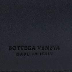 Pre Owned Bottega Veneta Black Intrecciato Leather Bifold Wallet