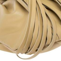 Bottega Veneta Beige Leather Fringe Pouch Hobo