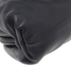 Pre Owned Bottega Veneta Black Leather Mini Pouch Clutch Bag