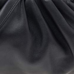 Pre Owned Bottega Veneta Black Leather Mini Pouch Clutch Bag