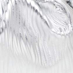 Pre Owned Bottega Veneta Silver Leather Mini Pouch Bag