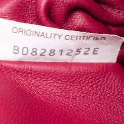 Pre Owned Bottega Veneta Burgundy Intrecciato Leather Mini The Pouch Bag