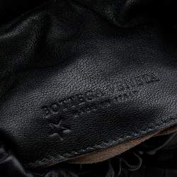 Pre Owned Bottega Veneta Black Intrecciato Leather Belt Bag